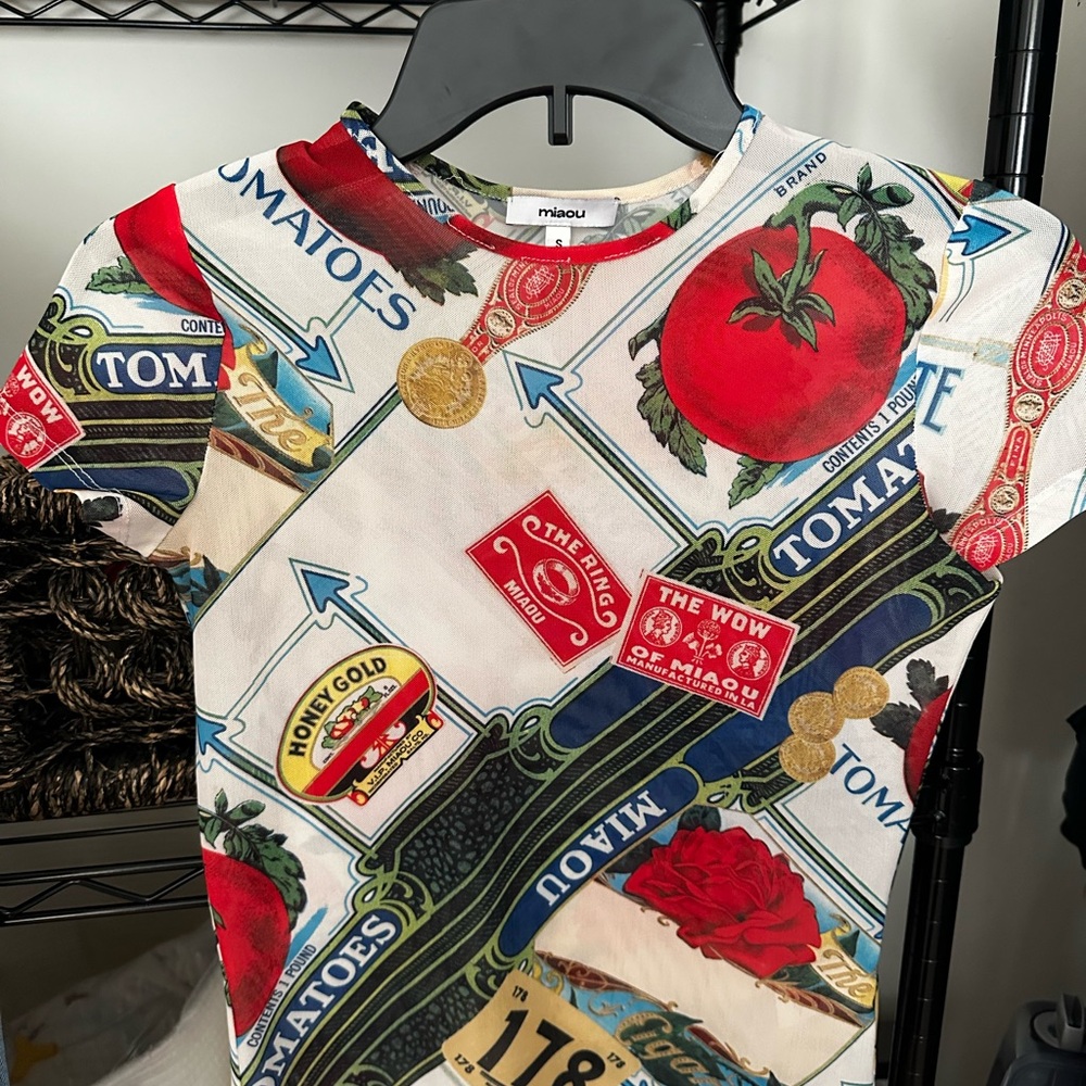 Miaou Colorful Tomato Graphic Tee